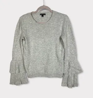 J.‎ Crew mercantile ruffle sleeve wool sweater thumbnail 1