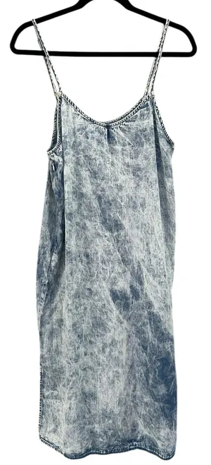 NWT Thread & Supply Acid‎ Wash Carmel Midi Spaghetti Strap Slip Dress Medium thumbnail 1