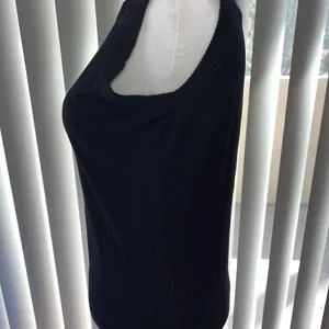 J.Crew Vintage Lightweight Slim Fit Black Sweater Vest Women’s Size M thumbnail 4