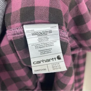 Carhartt Rugged Flex Loose Fit Midweight Flannel Long Sleeve Plaid Shirt thumbnail 7
