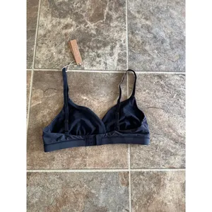 Skims Fits Everybody Crossover Bralette Onyx Size Small thumbnail 4