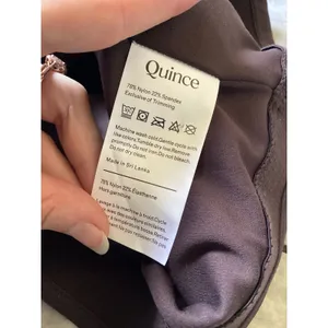 Quince Women Ultra-Soft Performance Racerback Sports Bra Espresso Brown S NWT thumbnail 3