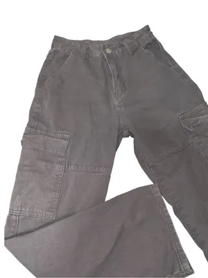 Gray cargo pants thumbnail 3