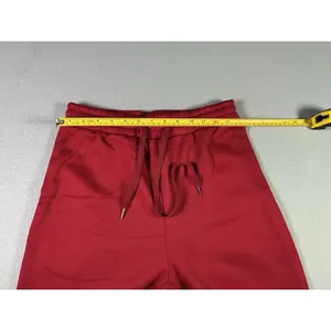 Red Unisex Jogger Sweatpants Drawstring Elastic Waist Classic Minimalist Small‎ thumbnail 4