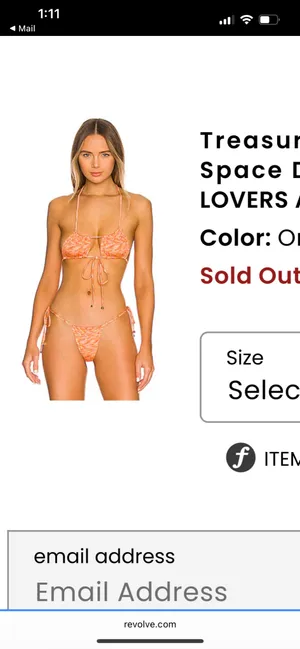 Lovers + Friends treasure orange bikini thumbnail 3