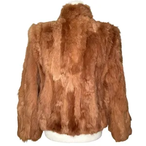 Vintage Genuine Rabbit Fur Coat Jacket Small Made In Korea Variegated RN66109 thumbnail 6