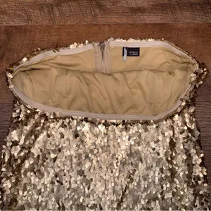 Sparkle & Fade Gold Sequin Strapless Party Dress thumbnail 11