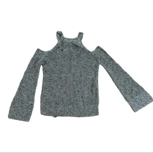 Hollister Green Long Sleeve Open Shoulder Sweater Size XS NWT thumbnail 4