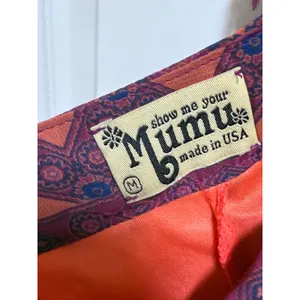 Show Me Your Mumu Princess Di Skirt Pink Purple Tribal Geometric Maxi Skirt M‎ thumbnail 5