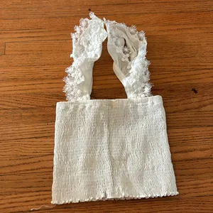 White smocked top thumbnail 3