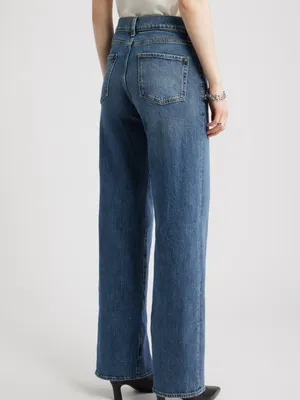 Nordstrom High Waist Wide Leg Jeans thumbnail 3