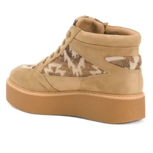 ZODIAC Siona Faux Suede Platform Booties Southwestern Print Elmwood Tan 7.5 NEW thumbnail 2
