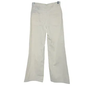 Zara The Trute Wide Leg Jeans Womens Size 6 US 38 EUR Off White High Rise Cotton thumbnail 2