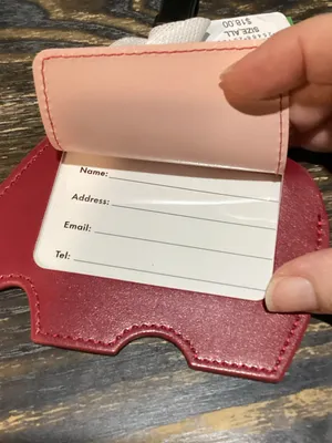 kate spade pink elephant luggage tag thumbnail 4