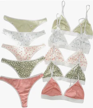5 Sets Matching Bra and Panty Set Cute Sexy Lingerie Sets thumbnail 1