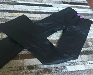 Edikted Black Coated‎ Flare Jeans Size Small thumbnail 1