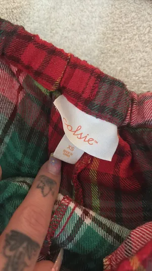 Target Red/Green/White Plaid PJ Set thumbnail 2