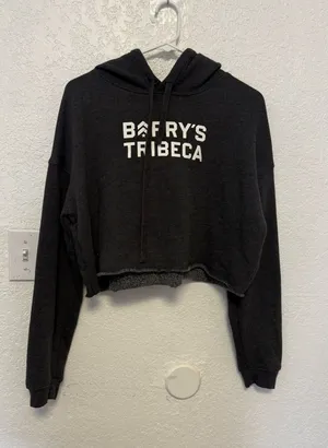 Barry's Bootcamp Tribeca Cropped Hoodie - Charcoal Grey - Medium thumbnail 1