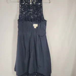 J.Crew Women's Navy Blue Floral Lace High Neck Sleeveless Cocktail Dress Size 10 thumbnail 8