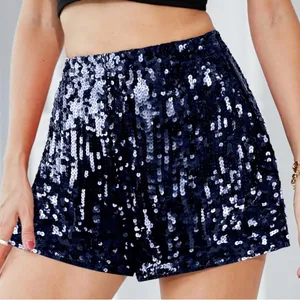 NWT MANER‎ Women’s High Waisted Sparkly Sequin Party Shorts - Large thumbnail 3