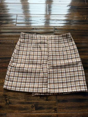 HYFVE Brown Plaid Skirt thumbnail 4