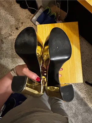 Marc Fisher ltf lucah platform gold heel 7.5 thumbnail 10