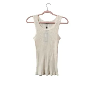 SYDNEY LOS ANGELES BH Ribbed Tank Top Vintage White Small NEW NWT thumbnail 2