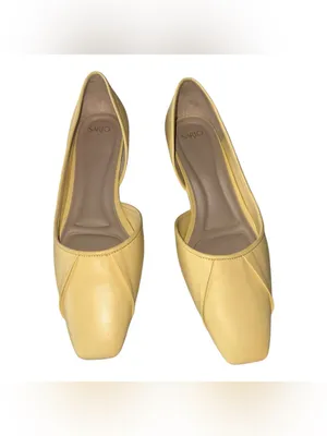 NEW FRANCO SARTO Debrah Half D'orsay Flat Butter Yellow SZ-8.5 thumbnail 2