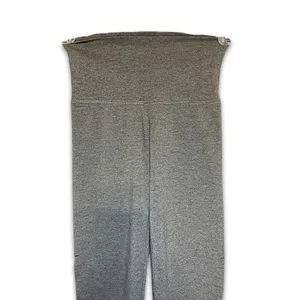 Aerie Leggings Full Length Leg Slit Slashed Distressed Detail Sleek Gray W XXS thumbnail 2