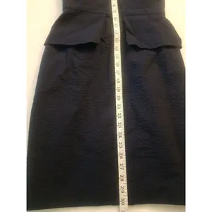 Banana Republic Womens Dress Size 2 Strapless Peplum Pucker Blue Mini Cocktail thumbnail 12