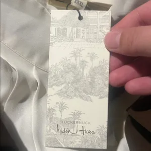 TUCKERNUCK X India Hicks Chocolate and Ivory Grove Blouse NWT Size XXXL thumbnail 12