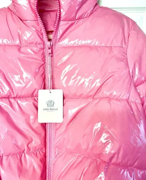 Ame Belle Women’s Shiny Pink Puffer Coat-XS thumbnail 3