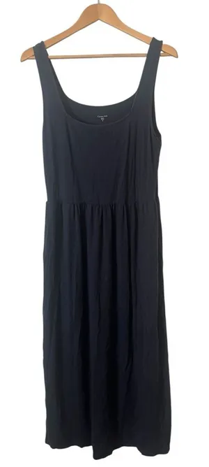 Garnet Hill Classic Dark Gray‎ Casual Tank Midi Dress Size Medium thumbnail 1
