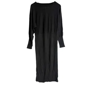 Ripe Sloane Black Knit Long Sleeve Crewneck Sweater Midi Dress Maternity Large thumbnail 6