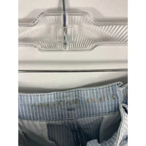 American Eagle Striped Tie Waist Blue Paperbag Shorts Size 6 thumbnail 4