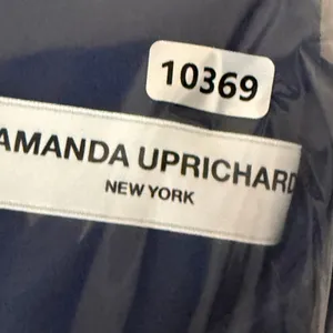 Amanda Uprichard Navy Blue Sleeveless Drop Waist Flounce Hem Dress Size L thumbnail 10