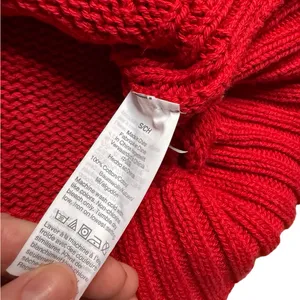 ✨🧶 Vintage J. CREW Roll Neck Knit Sweater Red Cotton Pullover Women’s Size S 🧶✨ thumbnail 3