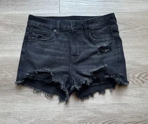 Women’s American Eagle Black Denim Shorts thumbnail 1