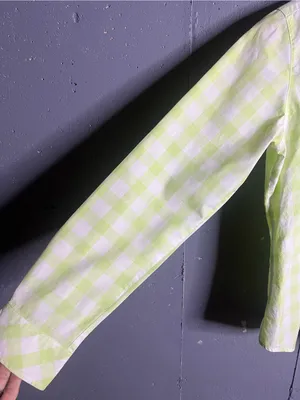 Vintage Lilly Pulitzer Gingham Green Button Up Shirt. Size 6 thumbnail 6
