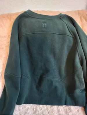 Auth Lululemon Scuba Oversized Pullover Wordmark M/L - Sonic Teal thumbnail 4