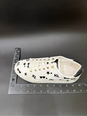 KARL LAGERFELD Cate Choupette Print Black White Women’s Sneakers Size 7M US 37.5 thumbnail 7