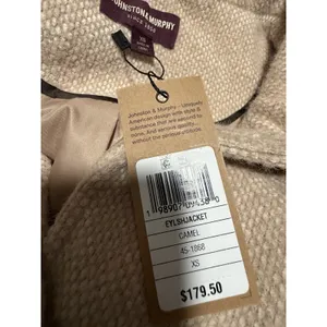 Johnston & Murphy Eyelash‎ Coat Jacket $179 Camel Textured Cozy Academia City thumbnail 5