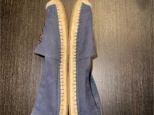 kate spade Navy Canvas Butterfly Espadrille Flats thumbnail 3