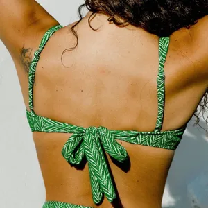 Berlook Geometric Textured Underwire Bikini SET 14 Green Size L thumbnail 6