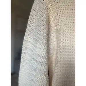 Handmade Knit E Monogram Sweater Peach Cream Old Money Heirloom Quiet Luxury M/L thumbnail 4