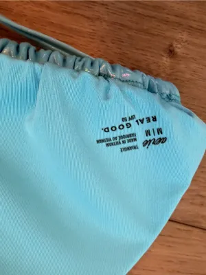 Aerie Blue Metallic Triangle Bikini Medium thumbnail 3