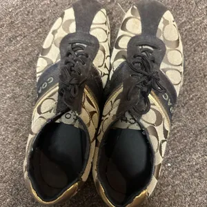 Coach Signature Brown and Gold Sneakers size 8.5M thumbnail 3