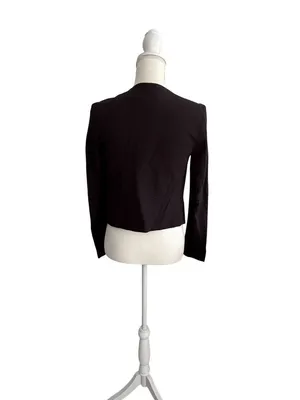 H&M Black Asymmetrical Blazer Jacket Size US 2 thumbnail 5