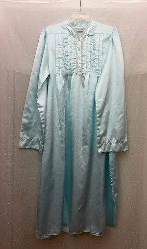Delicates Vintage Light Blue Nightgown Size Small With Embroidery and Lace thumbnail 1