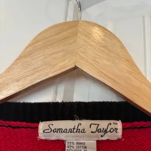 Samantha Taylor Red Christmas Stocking Cardigan‎ Size Large thumbnail 9